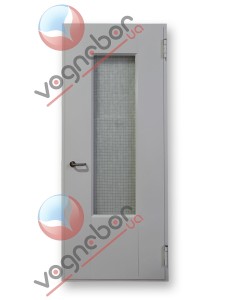 Двери металлические застекленные армированным, узорчатым стеклом